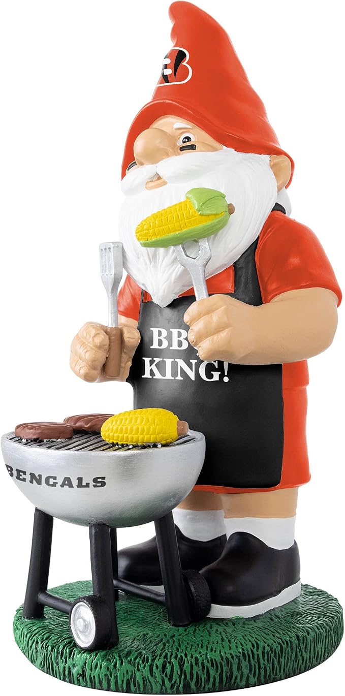FOCO NFL Unisex-Adult NFL Team Logo Grill Garden Statue Outdoor Gnome 10"