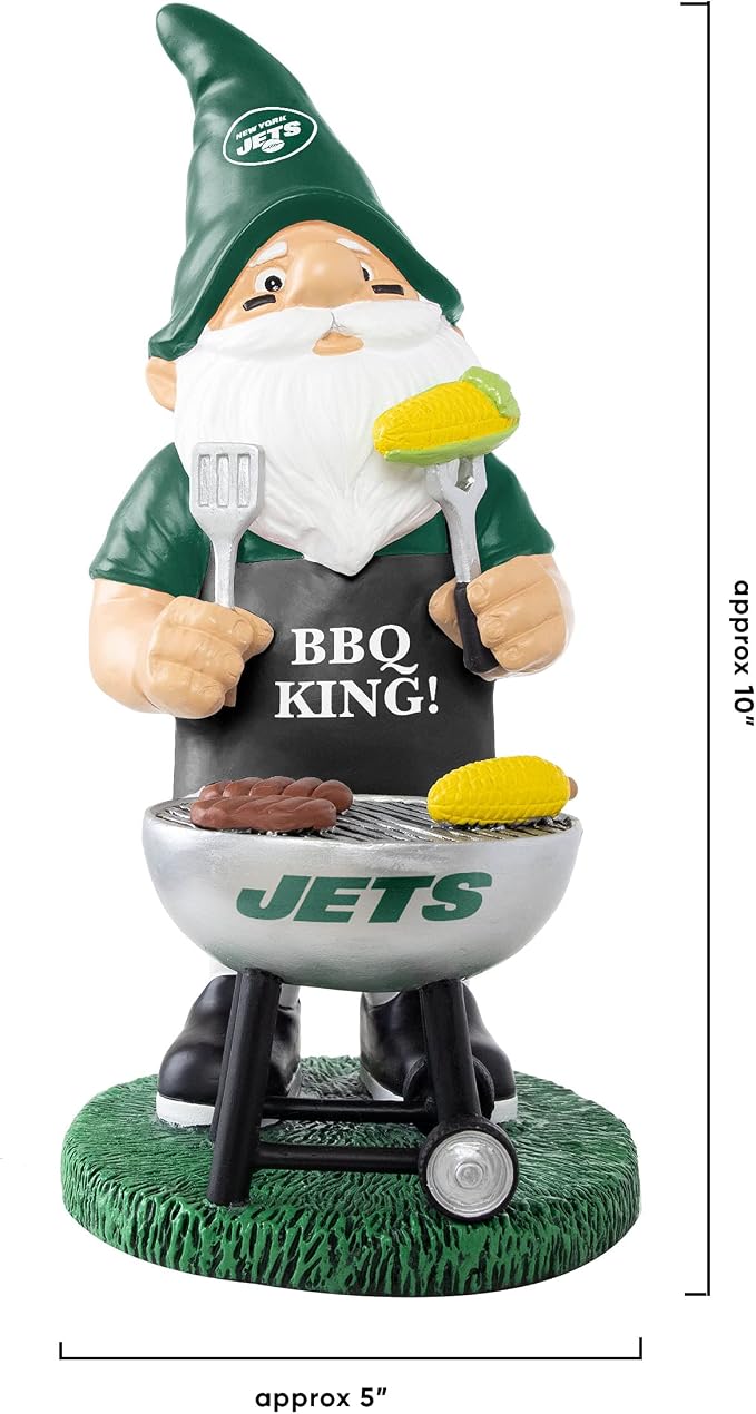 FOCO NFL Unisex-Adult NFL Team Logo Grill Garden Statue Outdoor Gnome 10"