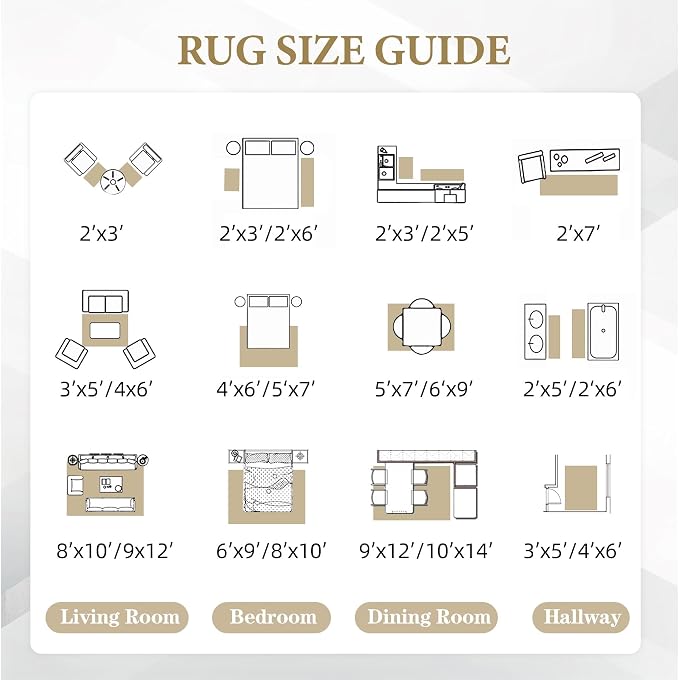 Area Rug for Living Room 9x12: Large Washable Boho Moroccan Rugs Geometric Neutral Rug, Non-Slip Foldable Morden Farmhouse Indoor Floor Carpet for Bedroom Dining Table Home（Beige,9X12）