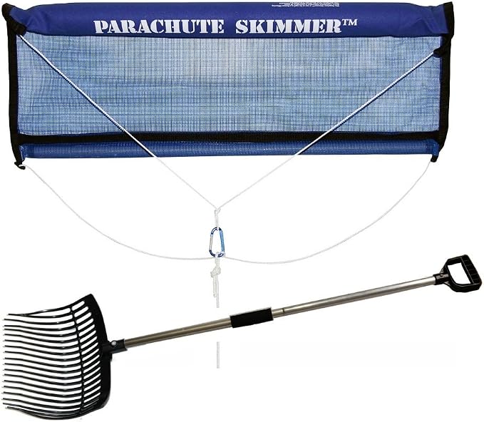 Weeder's Digest Parachute Skimmer | Collecting Fork | Floating Weed Removal