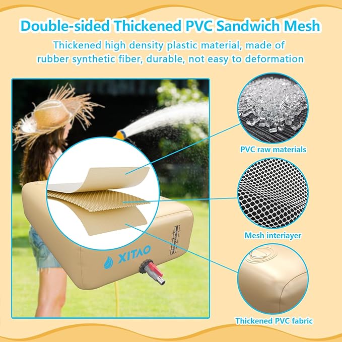 XITAO Water Bladder Storage Containers, Water Tank Foldable Portable Water Storage,Water Storage Bag Containers for RV, Camping, Garden, Irrigation, Drought Resistance, Firefighting