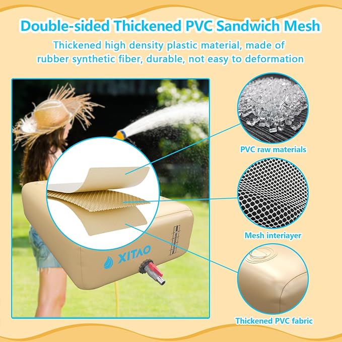 XITAO Water Bladder Storage Containers, Water Tank Foldable Portable Water Storage,Water Storage Bag Containers for RV, Camping, Garden, Irrigation, Drought Resistance, Firefighting