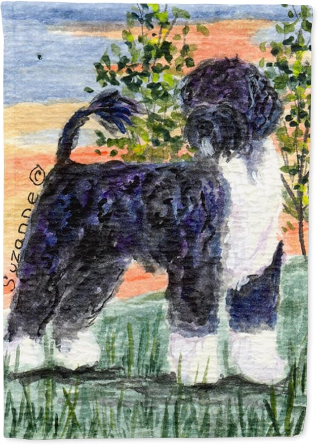 Caroline's Treasures SS8855GF Portuguese Water Dog Garden Flag Mailbox Flag Decorative Yard Flag Banner Outside Patio Artwork Yard Flower Beds, Garden Size, Multicolor