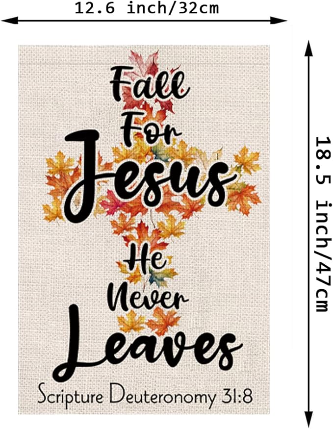 Christian Garden Flags Religious Cross Jesus Cardinal Double Sided Flag Seasonal Set of 11 Holiday Christmas Gifts Decorations for Farmhouse Indoor Outdoor Yard Lawn Decorations 12.5x18 Inch