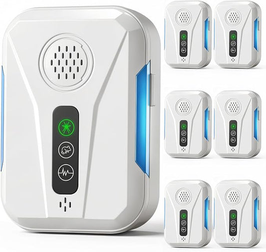 2026 Upgraded Ultrasonic Pest Control Repeller, Mouse Repellent Indoor for Mice Bug Roach Ant Mosquito Insect Deterrent, Rodent Repellent Plug in for Home Office Warehouse, 3 Mode Switching, 6 Packs