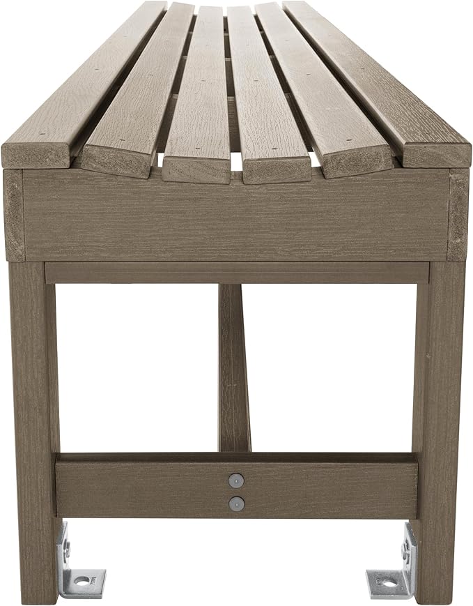 Sequoia Professional Commercial Grade Weldon Backless Picnic Bench, 6ft, Woodland Brown
