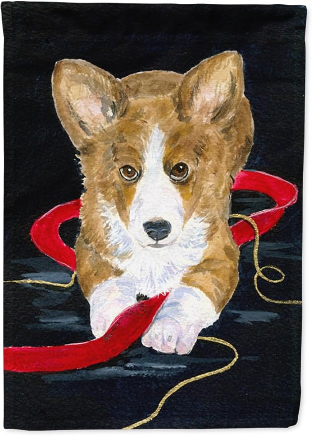 Caroline's Treasures SS8570GF Corgi Garden Flag Mailbox Flag Decorative Yard Flag Banner Outside Patio Artwork Yard Flower Beds, Garden Size, Multicolor