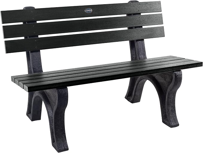 Sequoia Professional Aurora 4 ft Park Bench, Black