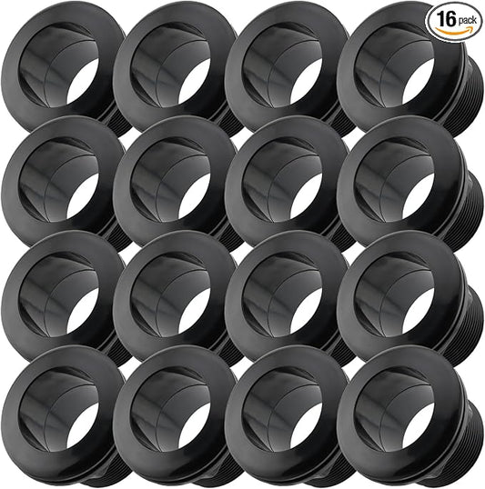 2 Inch Bulkhead Fitting 16 Pack, Heavy Duty Slip x Slip Tank Adapter, Durable Water Tank Connector for Aquariums, Rain Barrels, Hydroponics, Reservoirs, Ponds & Irrigation Systems