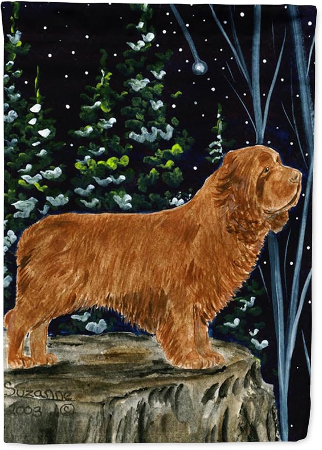 Caroline's Treasures SS8174GF Sussex Spaniel Garden Flag Mailbox Flag Decorative Yard Flag Banner Outside Patio Artwork Yard Flower Beds, Garden Size, Multicolor