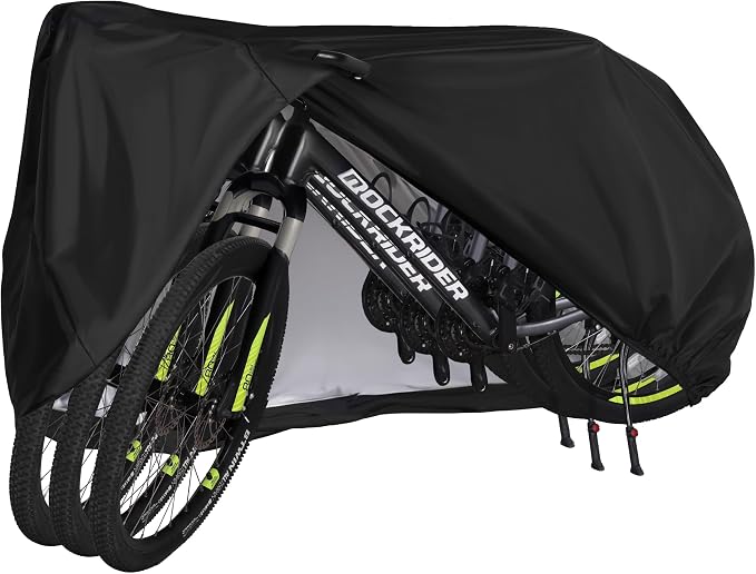 Puroma Bike Cover for 1/2/3 Bikes, Waterproof Outdoor Storage Bicycle Covers Rain Sun UV Dust Wind Proof with Lock Hole for Mountain Road Electric Bike