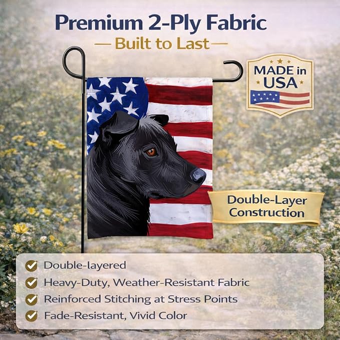 Caroline's Treasures CK6644GF Phu Quoc Ridgeback Dog American Flag Garden Flag Mailbox Flag Decorative Yard Flag Banner Outside Patio Artwork Yard Flower Beds, Garden Size, Multicolor