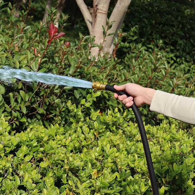 5/8 in. × 100 ft. High Flow Heavy Duty Garden Hose Flexible Hybrid Rubber Water Hose, No Memory Durable Premium Water Hose for Watering, Irrigation, Water Transfer Pump