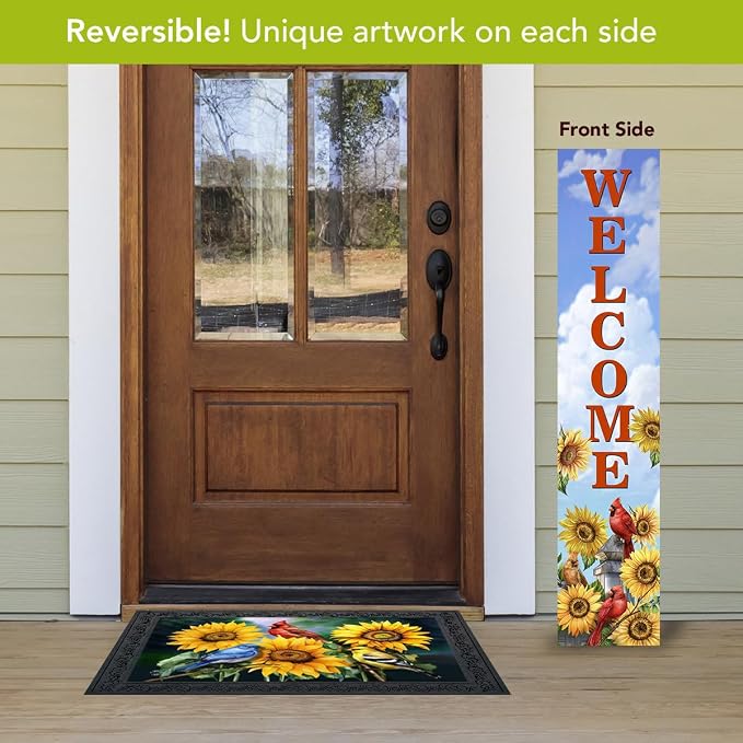 Briarwood Lane Spring Double Sided Reversible Pine Porch Leaner 47x9.5 Spring Birds For Spring Porch Leaner