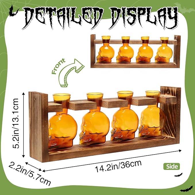 Plant Propagation Stations Halloween Skull Plant Terrarium Kit | Glass Vases Gift for Father Air Planter Home Office Decor