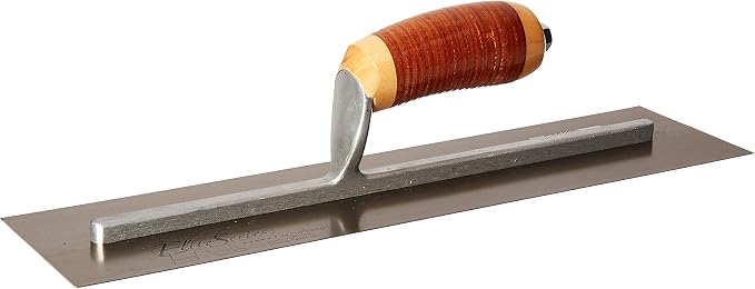 Kraft Tool CFE222L Elite Series Five Star Cement Trowel with Leather Handle, 16 x 4-Inch