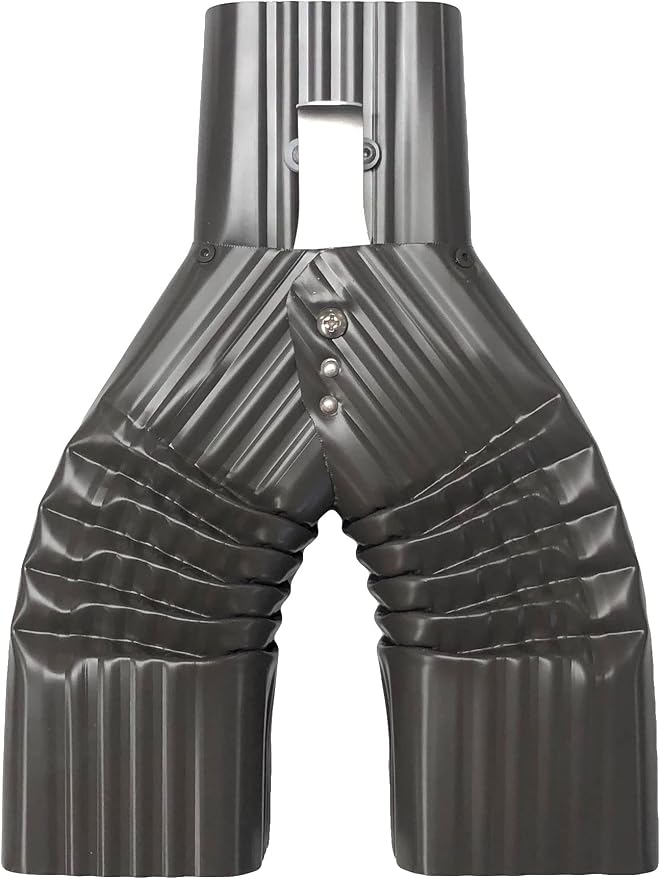 Basic Downspout Diverter for Rain Barrels (2x3), Made in The U.S.A. (Musket Brown)