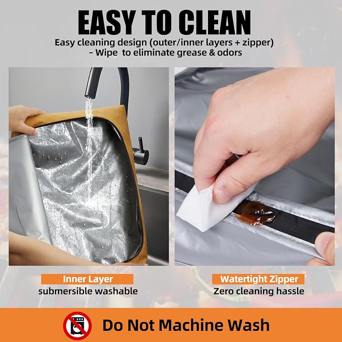 270° Opening BBQ Blanket for Resting Meat, Insulated Leak-Proof Meat Resting Bag for Brisket, Father's Day Birthday Gift for Men Dad Husband, Smoker Grilling Accessories for Camping Kitchen Party
