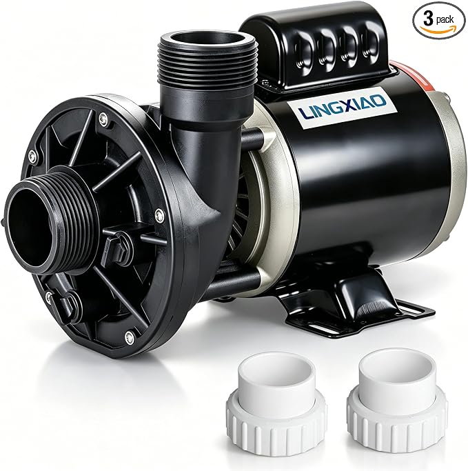 SPA Circulation Pump 0.25HP, (115V or 230V) - Model: 48WTC0153C-I | LX Pump Pure Copper Motor, Dual Voltage, Low Noise, OEMs Model Compatibility
