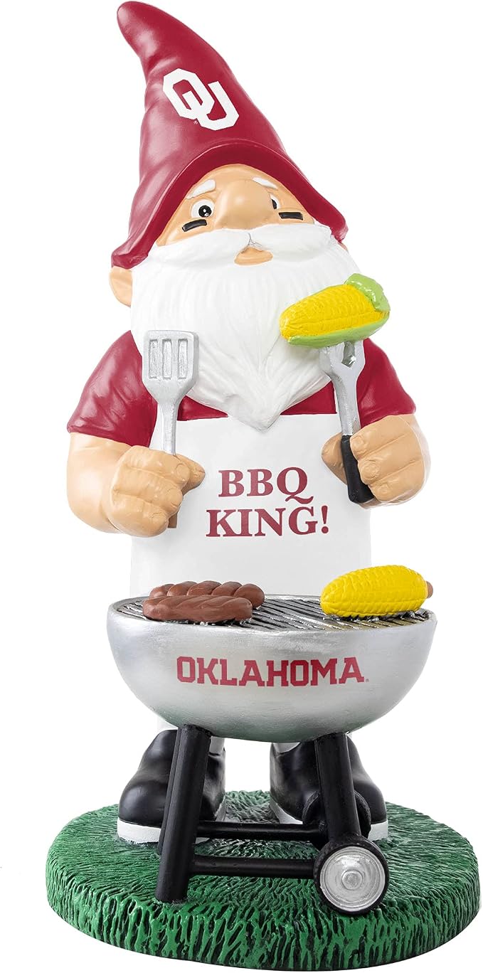 FOCO NCAA Unisex-Adult NCAA College Team Logo Grill Garden Statue Outdoor Gnome 10"