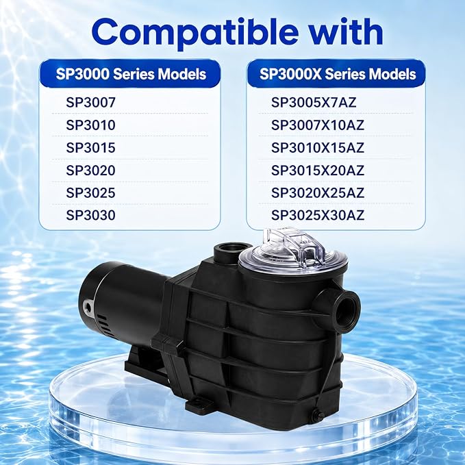 Pool Pump lid Compatible with Hayward Super II Pump SP3000 & SP3000X Series, Threaded Strainer Cover with O-Ring Replace# SP3100D SPX3100D 5110-03C