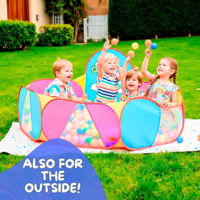 Ball Pool for Toddlers | Kids Ball Pit | Ball Pit for Babies | Piscina de Pelotas para Bebes |Playpen with Basketball Hoop and Zipper Storage Bag, 4 Ft/120CM E : Balls NOT Included