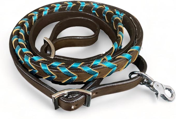 Soft Leather Reins Horse Reins Barrel Reins Laced Barrel Rains Leather Rains