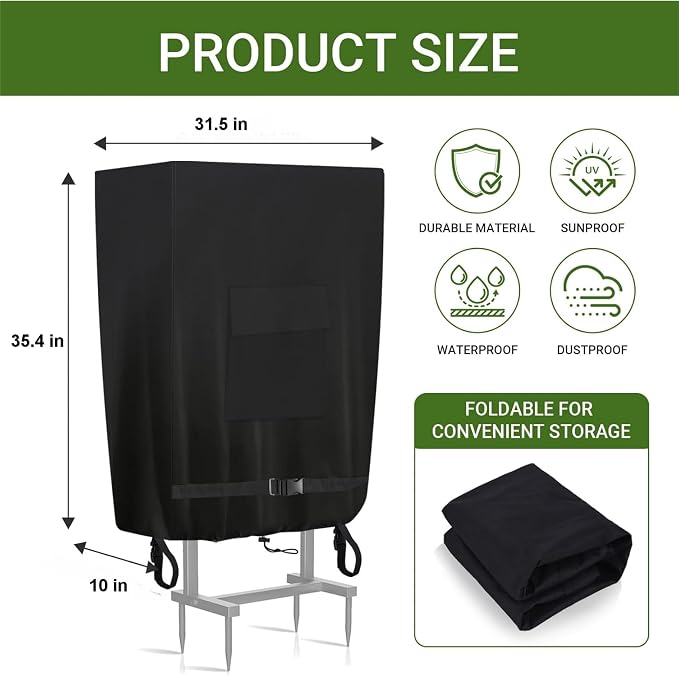 Garden Hose Holder Cover, Extends Hose & Hose Holder Lifespan, Weatherproof Protection against Rain, Sun & Snow, Universal Fit for Hose Hangers (Black)