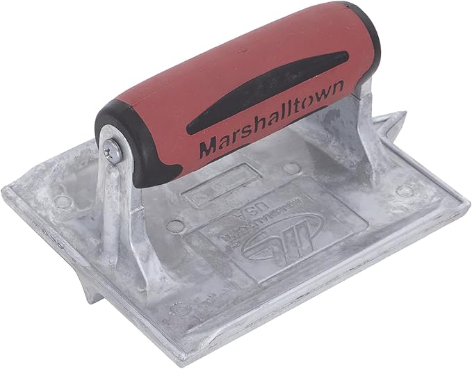 MARSHALLTOWN Heavy-Duty Zinc Concrete Groover, 6 x 4 3/8 inch Blade, DuraSoft Handle, Concrete Tools Assembled in USA, 833D