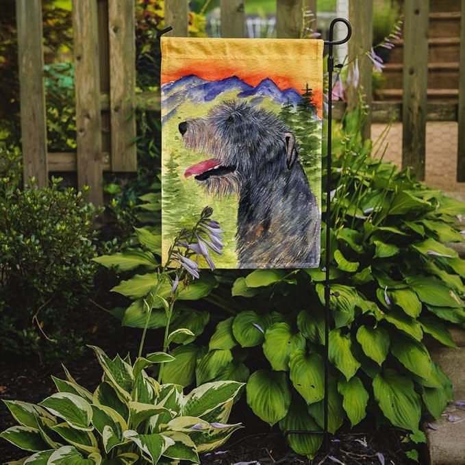 Caroline's Treasures SS8209GF Irish Wolfhound Garden Flag Mailbox Flag Decorative Yard Flag Banner Outside Patio Artwork Yard Flower Beds, Garden Size, Multicolor