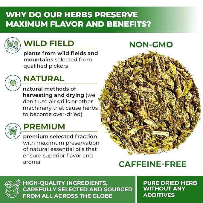 50 Bags Broadleaf Plantain Leaf Herb Tea (Plantago Majoris Folia) Plantain Leaves Tea - 50 Count 1.5 g Bags Llanten