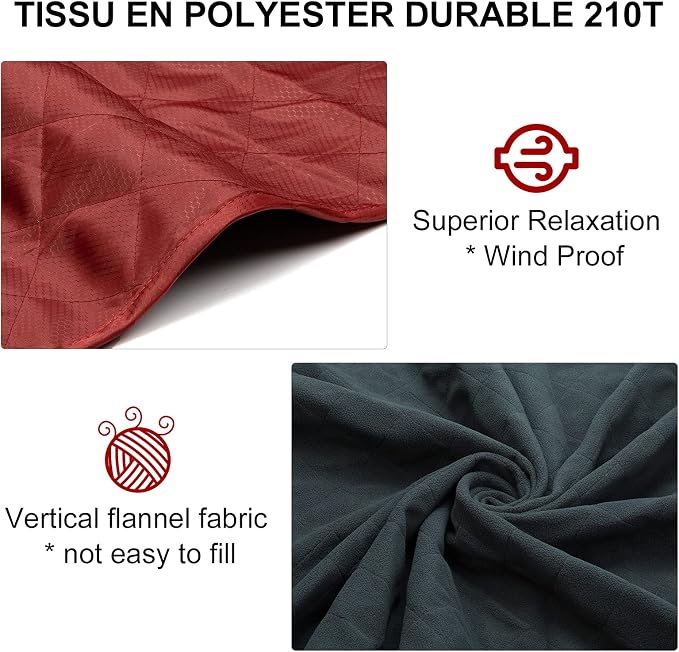 Forceatt Camping Blanket, 79" X 57" Large Outdoor Blanket, Sandproof, Waterproof for Outdoor Festivals, Beaches, Picnics, Stadium，Camping, Parks, Hiking, Travel, Family Suitable for 4 Seasons.