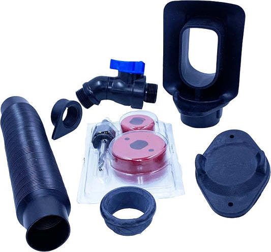 EarthMinded Rain Barrel Diverter Kit 3x4 Downspouts | Drain Spigot and Hole Saws Included
