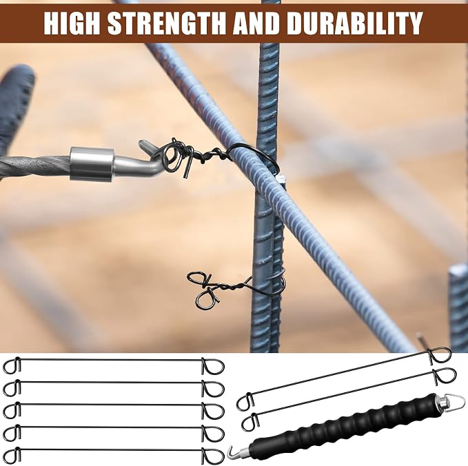 2000 Pcs Reinforcing Steel Bar Ties 4 Inch 16 Gauge with Automatic Twister Tool