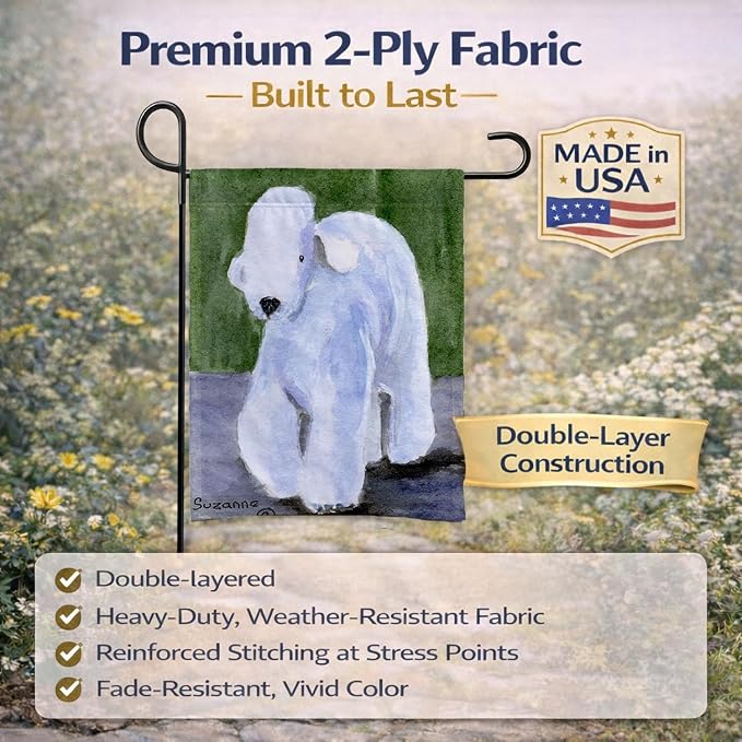 Caroline's Treasures SS8683GF Bedlington Terrier Garden Flag Mailbox Flag Decorative Yard Flag Banner Outside Patio Artwork Yard Flower Beds, Garden Size, Multicolor