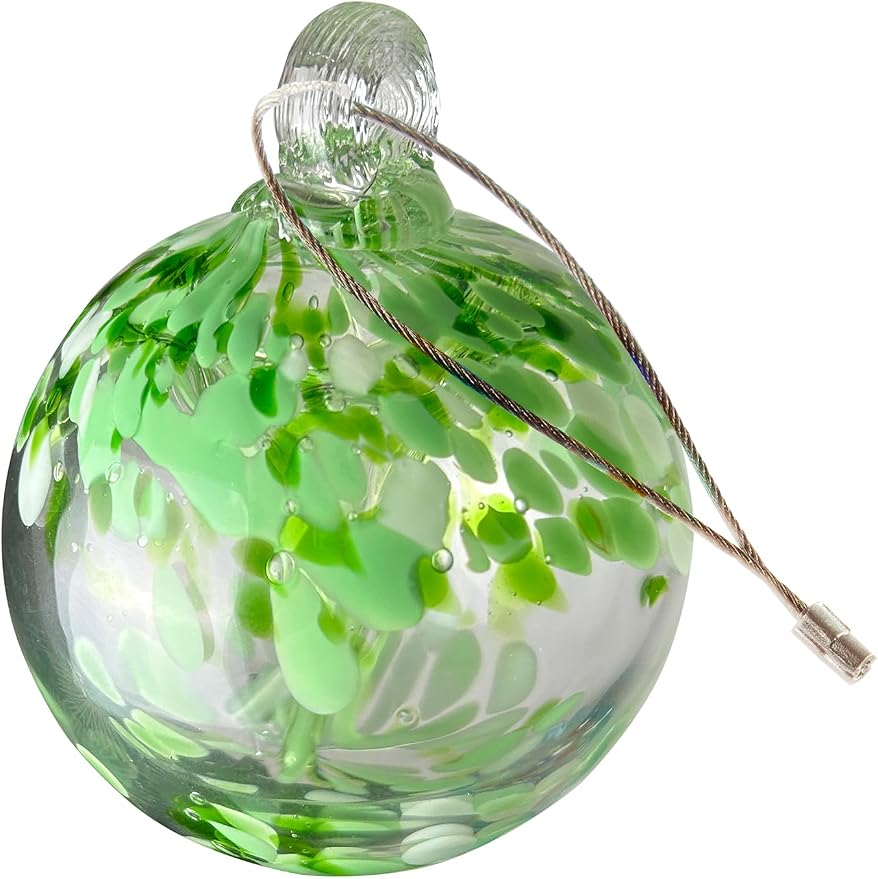 Dale Tiffany Hand Blown Glass, 3" Diameter Celtic, Tree of Life Collection, Witch Globe Hanging Garden Indoor/Outdoor Decorative Ornament Gazing Ball