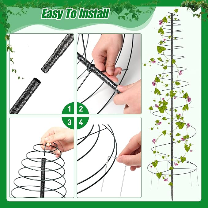Trellis for Climbing Plants Outdoor,2Pack Plants Trellis 73 inch Support Metal Garden Trellis for Plants Flowers Light Vegetables Vine Support