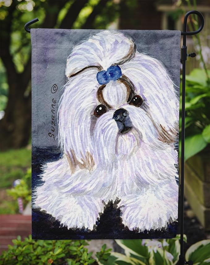 Caroline's Treasures SS8685GF Shih Tzu Garden Flag Mailbox Flag Decorative Yard Flag Banner Outside Patio Artwork Yard Flower Beds, Garden Size, Multicolor