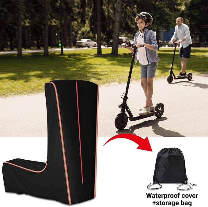 Electric Scooter Cover, 360° Full Coverage, 54" L x 28" W x 52" H | Universal Outdoor Waterproof E-Scooter Storage Cover, Dustproof Sun Protection, Fit 500W to 2000W E-Scooters, All Season