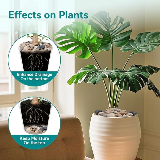 20 lbs Rocks for Outdoor Landscaping, 2"-3" Aquarium Rocks for Fish Tank, Natural Decorative Garden Stone for Plants, Flower Pots, Vase, Walkways, Yard