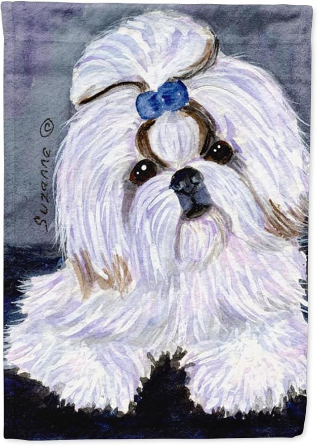 Caroline's Treasures SS8685GF Shih Tzu Garden Flag Mailbox Flag Decorative Yard Flag Banner Outside Patio Artwork Yard Flower Beds, Garden Size, Multicolor