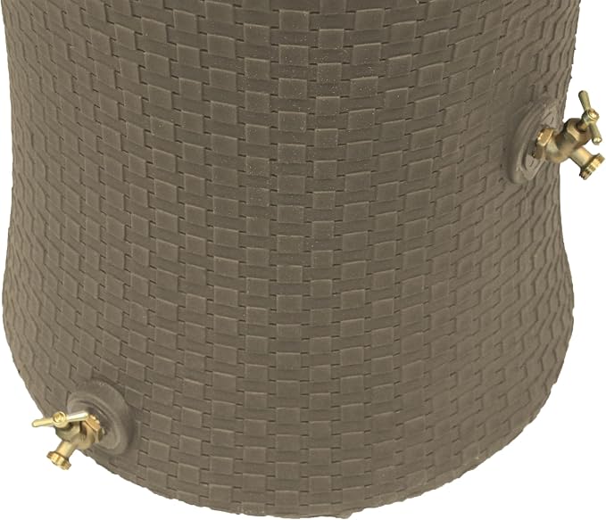 Good Ideas 50 Gallon Nantucket Rain Barrel Planter, Coyote Granite