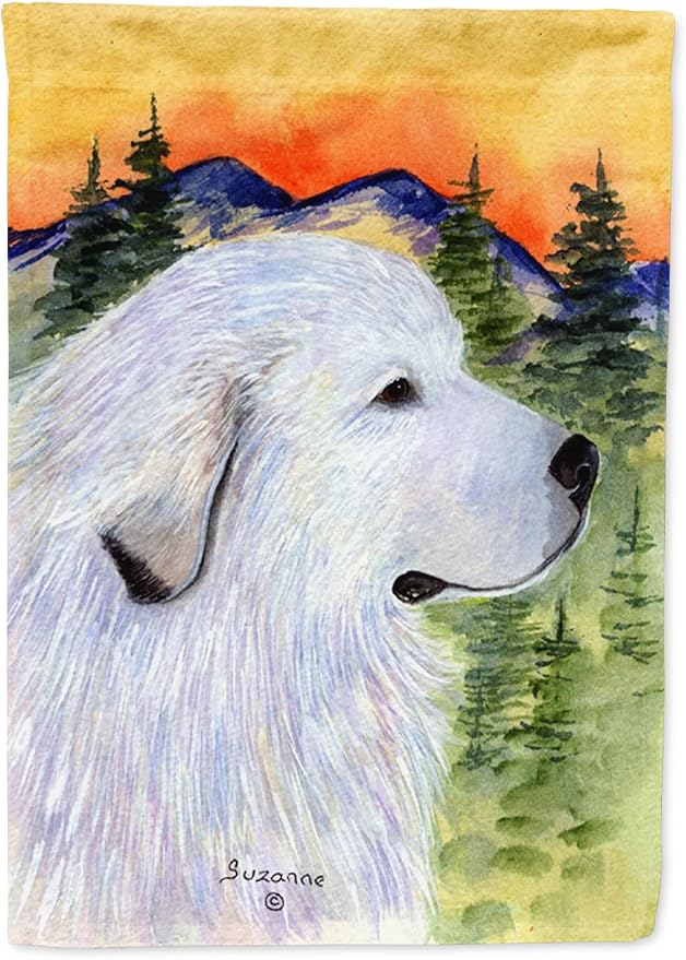 Caroline's Treasures SS8236GF Great Pyrenees Garden Flag Mailbox Flag Decorative Yard Flag Banner Outside Patio Artwork Yard Flower Beds, Garden Size, Multicolor