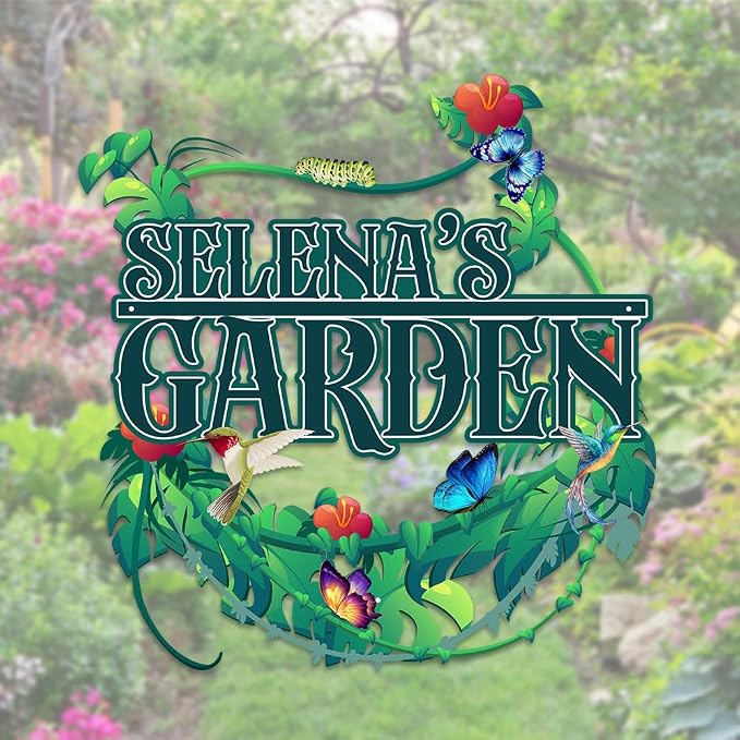 MeMate Garden Signs, Personalized Metal Signs, Garden Sign to Personalize, Large Sign for Tropical Garden She Shed, Customized Name Wall Art for Garden Outdoor Decor, Personalized Outdoor Plaque