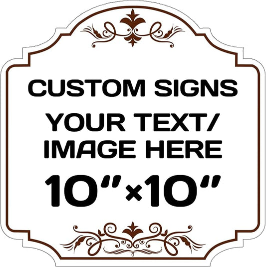 Custom Indoor/Outdoor Decorative Sign,Aluminum Weatherproof Metal Sign Multiple Sizes Personalized Text And picture Here,hazard sign,garden sign,custom door sign,Customised business signs