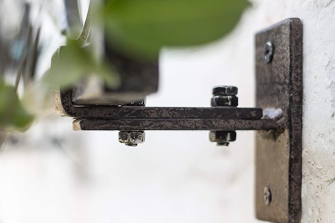 H Potter Wall Mounted Garden Trellis 72" H, Heavy Duty Iron, Charcoal Brown | Adjustable wall brackets included. Powder-coated finish. Supports climbing roses, clematis, ivy and vines.