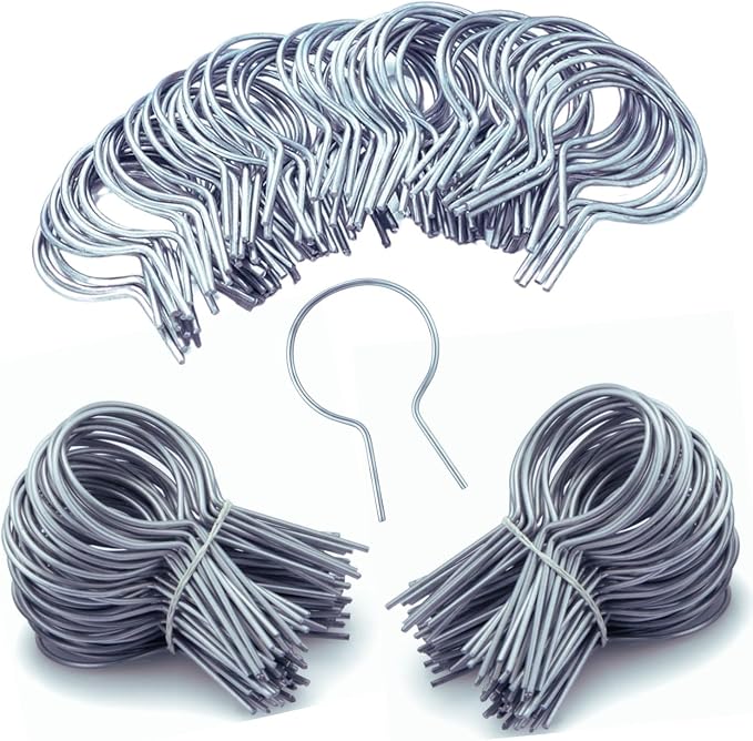 150 Pack - 1 5/8" Chain Link Fence Ties 9 Gauge Galvanized Steel Twist for Securing Fences on Farms/Ranches/Gardens