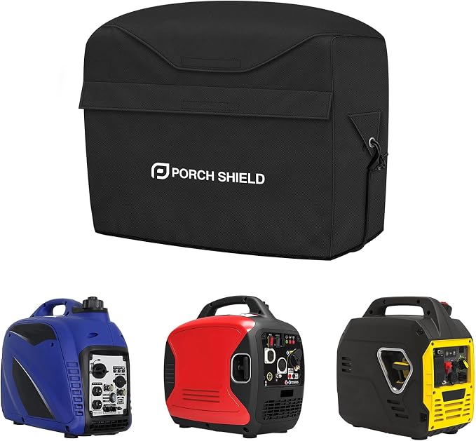 Porch Shield Outdoor Generator Cover for Most Inverter Portable Generator EU2200i EU3200 Waterproof Storage Cover 23x13x18 Inches, Black