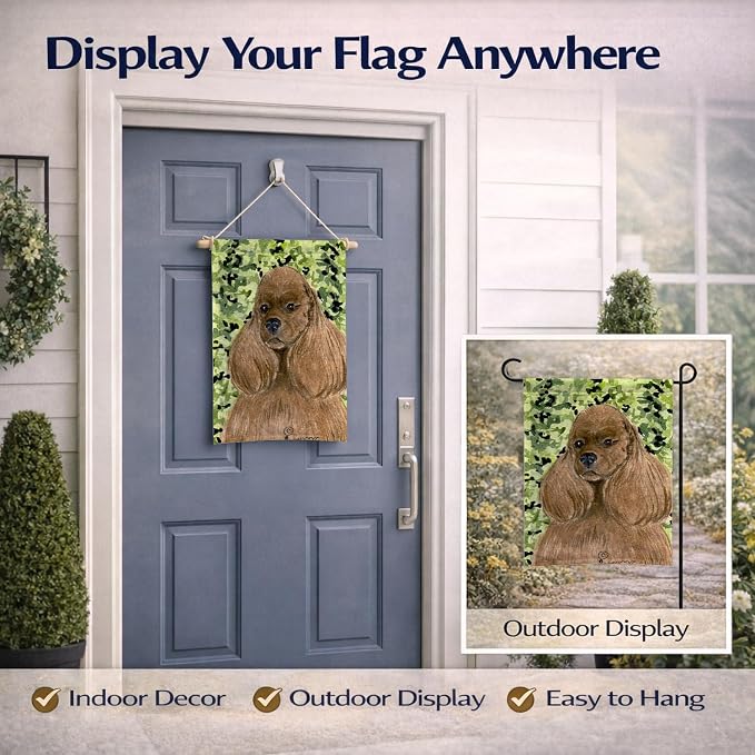 Caroline's Treasures SS8809GF Cocker Spaniel Garden Flag Mailbox Flag Decorative Yard Flag Banner Outside Patio Artwork Yard Flower Beds, Garden Size, Multicolor