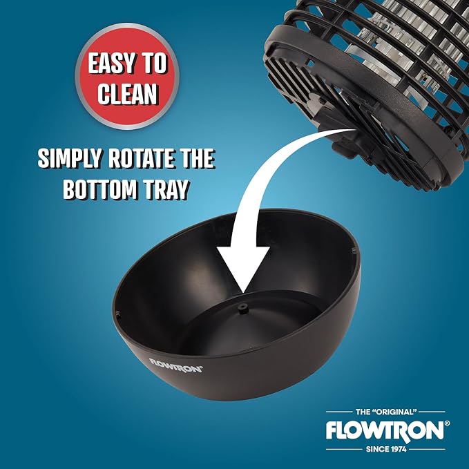 Flowtron Outdoor Bug Zapper | 4000 Volt Electric Insect Killer with 1/2 Acre Coverage | Non-Clogging Shock Grid | Kills Mosquitoes Flies & Flying Insects | Patio Deck Yard Camping | ETL Certified